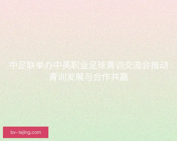 中足联举办中英职业足球青训交流会推动青训发展与合作共赢 中足联举办中英职业足球青训交流会推动青训发展与合作共赢
