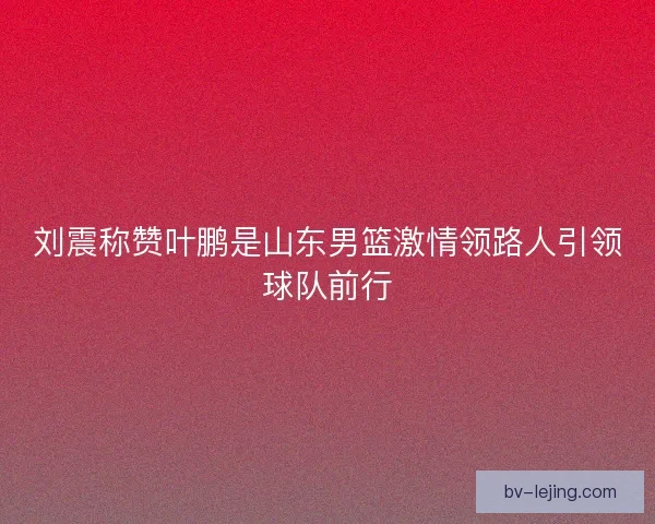 刘震称赞叶鹏是山东男篮激情领路人引领球队前行